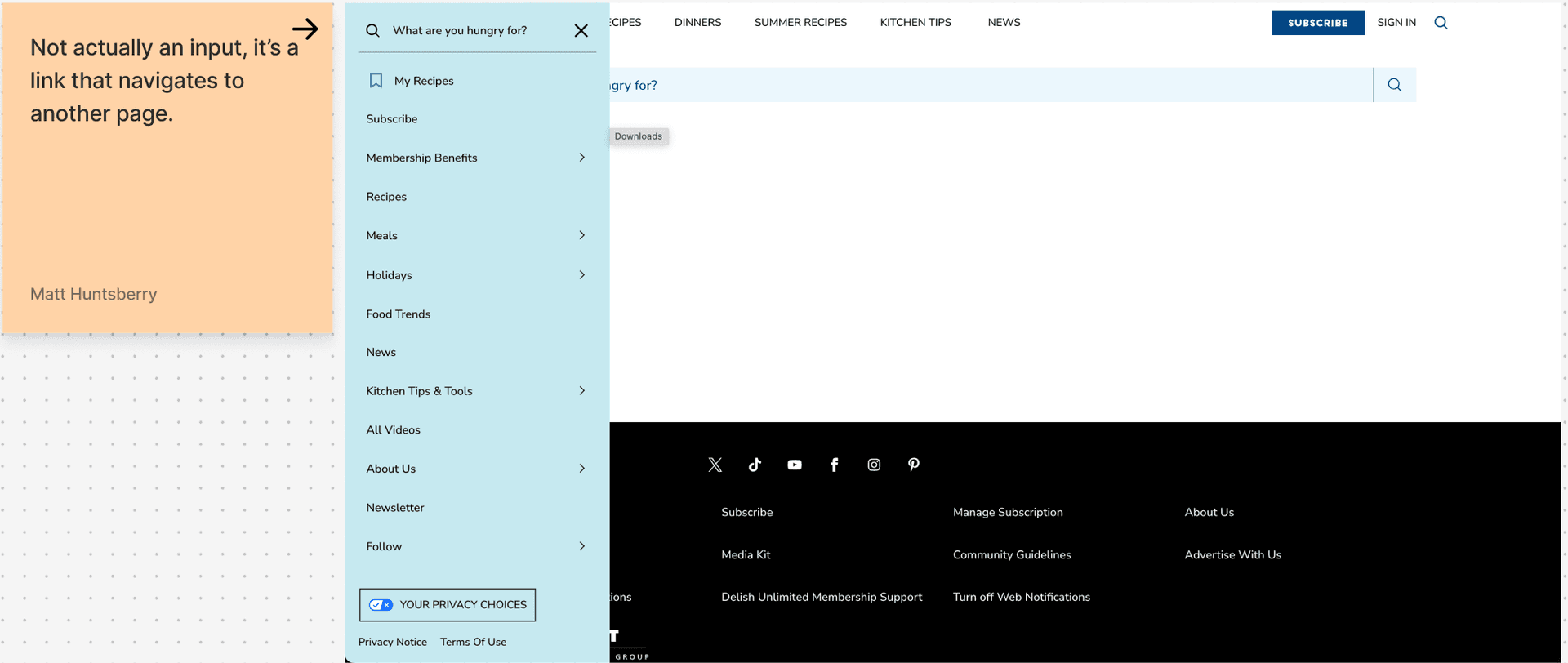 Styled like an input but actually a link, this pattern misleads users and violates WCAG principles